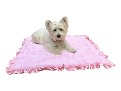 Furbaby Ruffled Blanket Pink Bella
