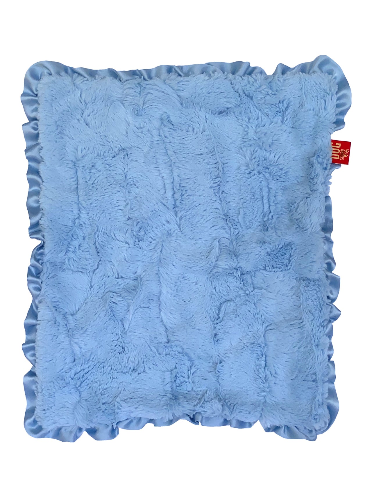 Carrier Square Ruffled Blanket, Bella Light Blue
