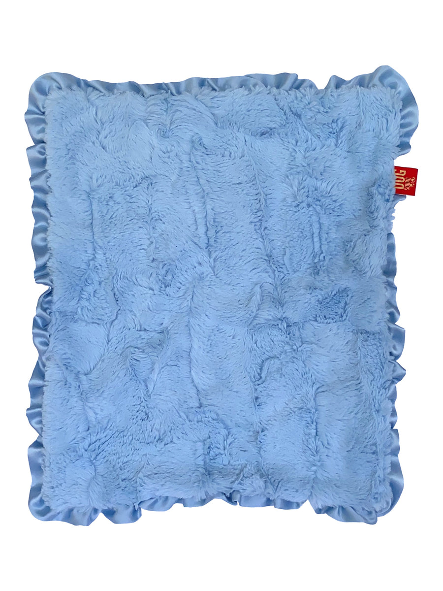Carrier Square Ruffled Blanket, Bella Light Blue