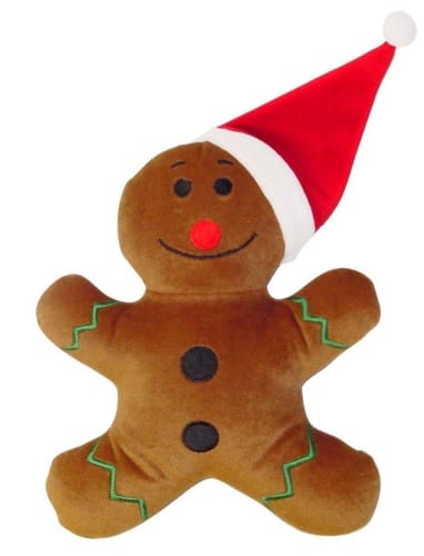 Gingerbread Plush Dog Toy