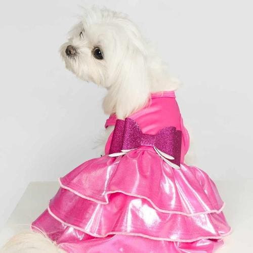 Glossy Pink Dog Dress