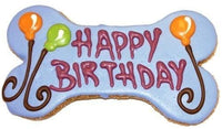 Thumbnail for Happy Birthday Dog Bone Cookie - Blue