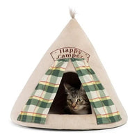 Thumbnail for Happy Camper Meow Hut - Cat Bed