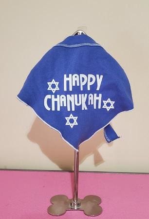 Happy Chanukah Reversible Pet Scarf