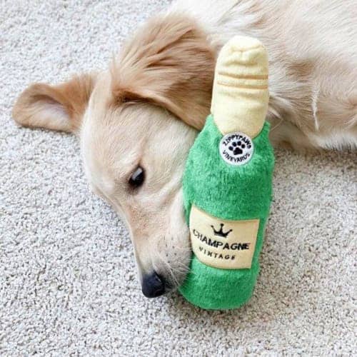 Happy Hour Crusherz Dog Toy - Champagne