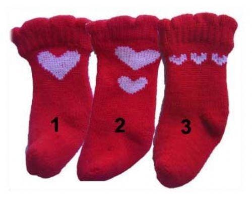 Dog Socks - Red with Hearts