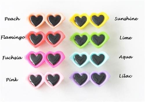 Heart Sunglasses Dog Hair Barrettes