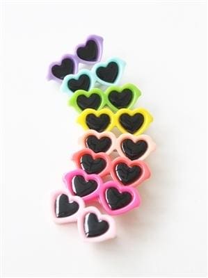 Heart Sunglasses Dog Hair Barrettes