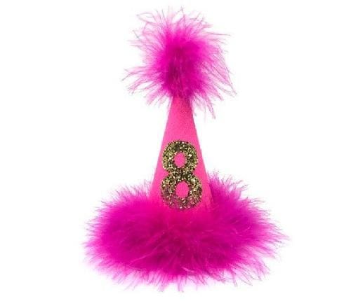 Hot Pink Boa Pawty Dog Hat