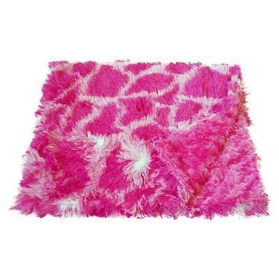 Hot Pink Giraffe Shag Minkie Binkie Dog Blanket