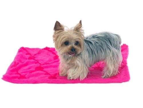 Hot Pink Roses Minkie Binkie Dog Blanket