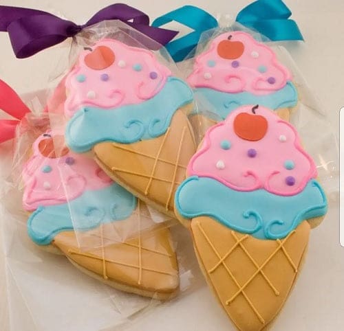 Ice Cream Decorated Dog Cookie