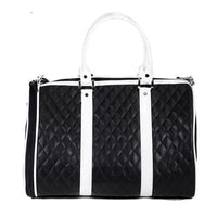 Thumbnail for JL Duffel Black & White Quilted Luxe