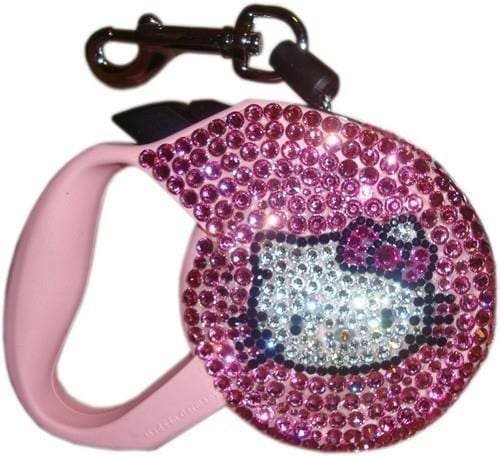 Kit Kat Swarovski Crystal Retractable Dog Lead