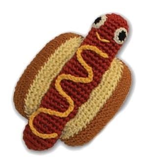 Knit Knacks Hot Dog Organic Toy