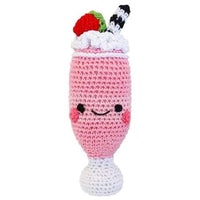 Thumbnail for Knit Knacks Dog Toy - Strawberry Milkshake