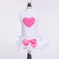 Thumbnail for Lacey Puff Heart Dress - Hot Pink