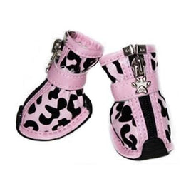 Leopard Print Fashion Boots-Pink