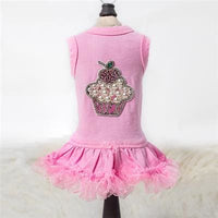 Thumbnail for Lil Miss Cupcake Dog Dress - Pink