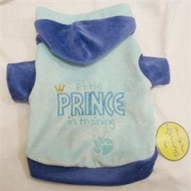 Little Prince in Training Velour Dog Hoodie