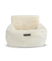 Thumbnail for Luxury Dog Car Seat Bed - Ivory