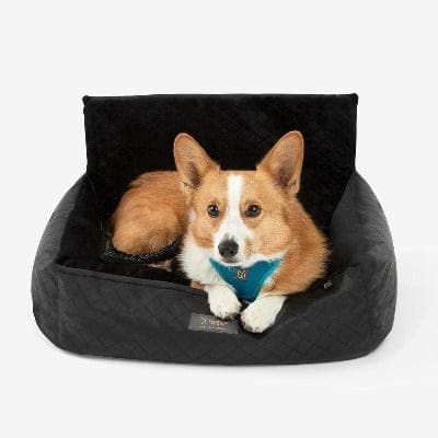 Luxury Dog Car Seat Bed - Black