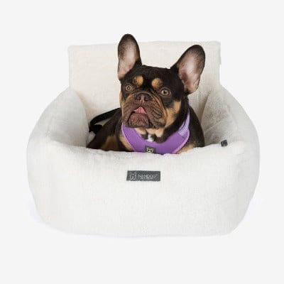 Luxury Dog Car Seat Bed - Ivory