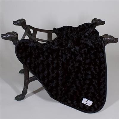 Luxury Rosebud Dog Blanket - Black