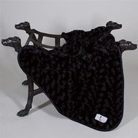 Thumbnail for Luxury Rosebud Dog Blanket - Black
