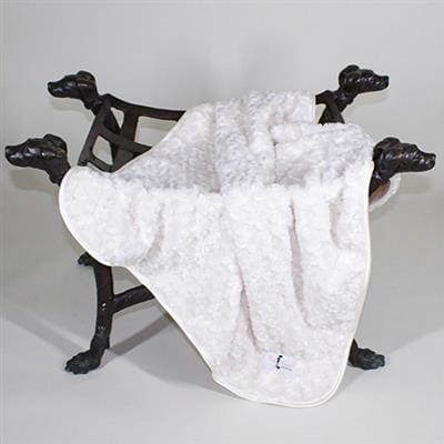 Luxury Rosebud Dog Blanket - Cream