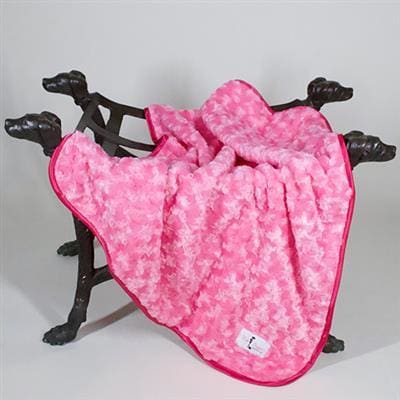 Luxury Rosebud Dog Blanket - Fuchsia