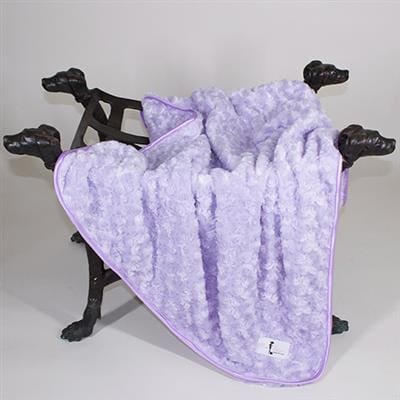 Luxury Rosebud Dog Blanket - Lilac