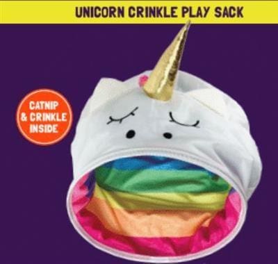 Mad Cat Unicorn Crinkle Play Sack