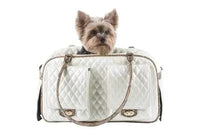 Thumbnail for Marlee Ivory Quilted Dog Carrier