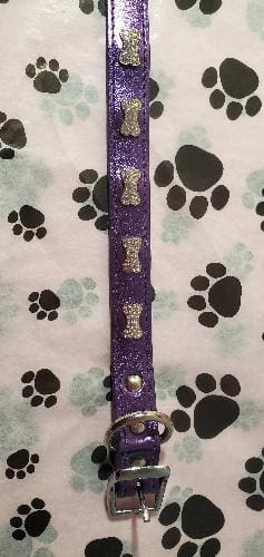 Metallic Purple Crystal Bone Collar