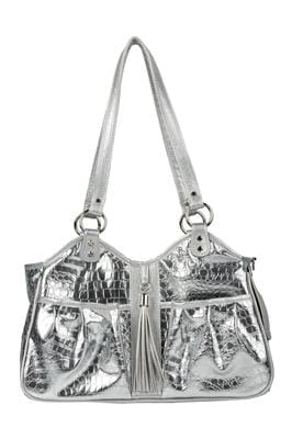 Metro Pet Carrier - Silver Gator With Tassel