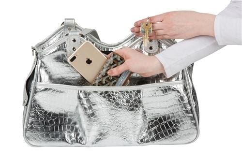 Metro Pet Carrier - Silver Gator With Tassel