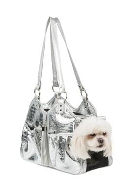 Metro Pet Carrier - Silver Gator With Tassel