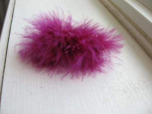 Mini Boa Dog Hair Clip Purple