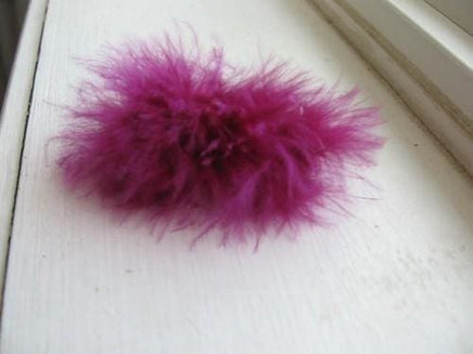 Mini Boa Hair Clip Purple