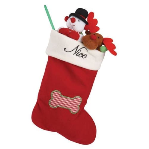 Naughty Nice Dog Bone Stocking