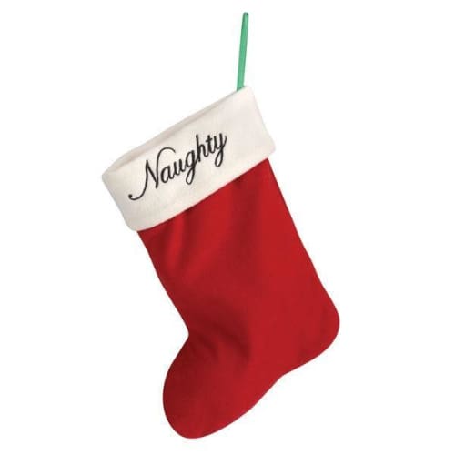 Naughty Nice Dog Bone Stocking