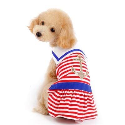 Nautical Stripe Dog Dress