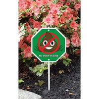 Thumbnail for No Poop Emoji Garden Sign