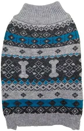 Nordic Knit Gray Bone Sweater