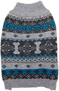 Thumbnail for Nordic Knit Gray Bone Sweater