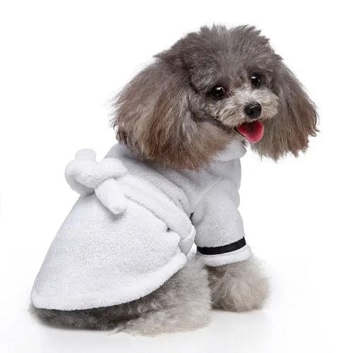 Dog In Bathrobe Pet Bathrobes - Designer Dog Clothes - Dog Bathrobes – Posh Pet Glamour ...