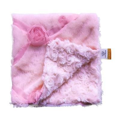 Pale Pink Roses Minkie Binkie Dog Blanket