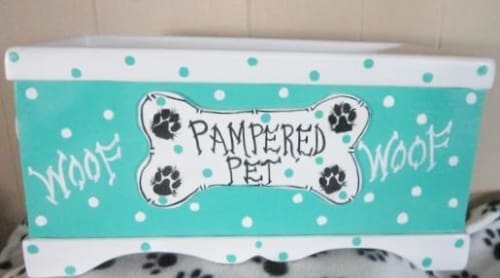 Pampered Pet Dog Toy Box - Teal