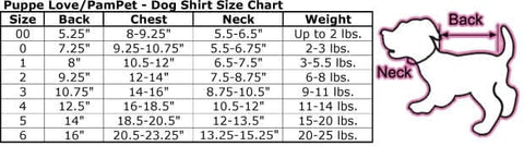 Dog Shirt Size Chart